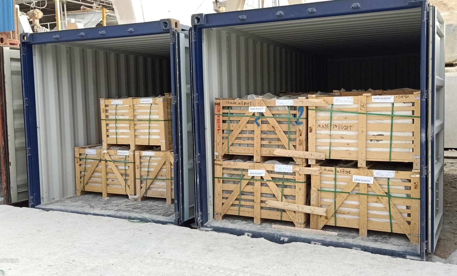 Export of marble and granite